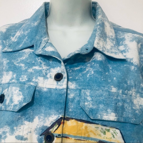 ARTSCAPES WOMEN’S PAINTED DENIN JACKET.SIZE SMALL - Picture 3 of 10